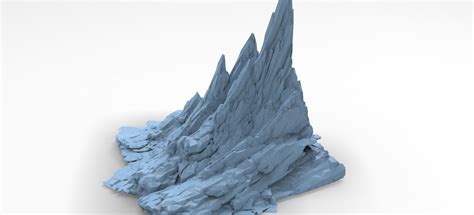 sci fi core crystal shard rock  model cgtrader