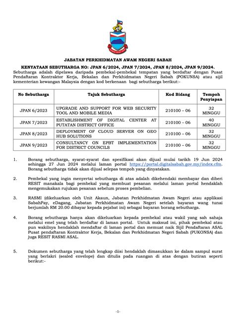 Portal Rasmi Jabatan Perkhidmatan Awam Negeri Sabah