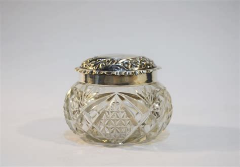 Antique Crystal Sugar Bowl With Silver Lid Antik Spalato Shop