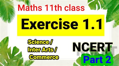 Part Exercise Th Class Chapter Sets Ncert Books Easy