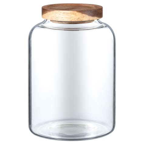 Homestead Large Airtight Glass Jar With Acacia Lid Kitchen B M