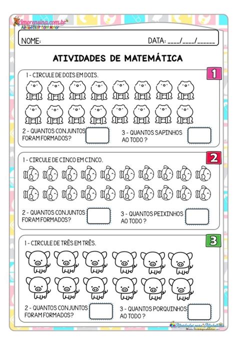 6 Atividades ideia de Multiplicação