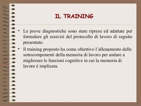 Il Training Le Prove Diagnostiche Sono State Riprese Ed Adattate Per