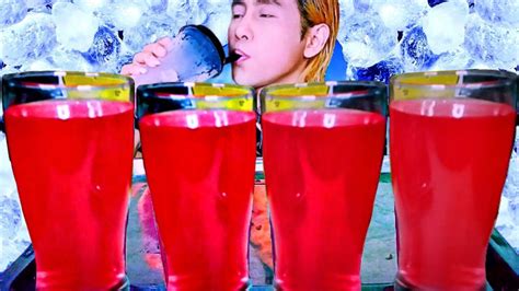 MUKBANG MINUMAN SEGAR ES ICE ASMR DRINK SOUND COLORED ASMR DRINK