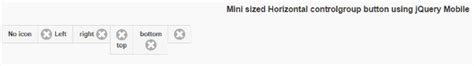 How To Make A Mini Sized Horizontal Controlgroups Using Jquery Mobile