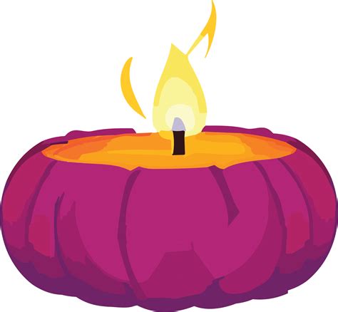 Halloween Pumpkin With Candle Ai Generative 29731255 Png