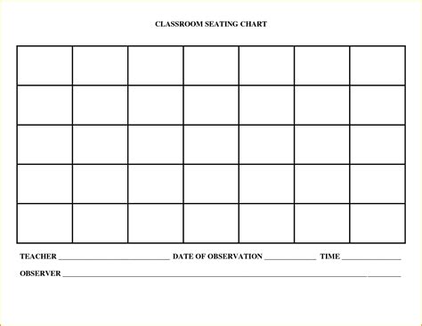 Blank Calendar Chart