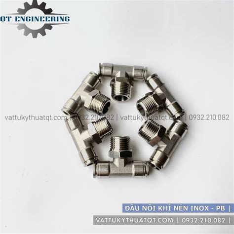 Khớp nối nhanh khí nén inox 304 PL QT Engineering