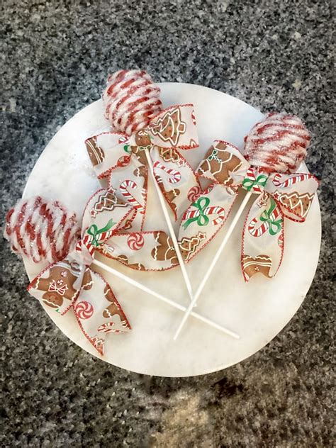 Faux Peppermint Candy Cane Lollipops Christmas Decorations Etsy