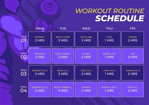 Gym Workout Week Schedule Infoupdate Org