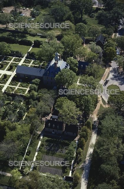 Photograph Aerial View Of Colonial Williamsburg Science Source Images