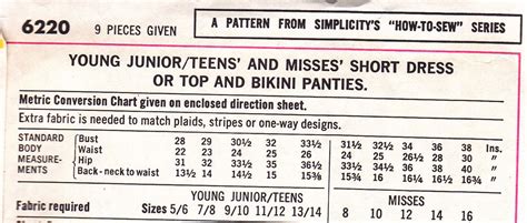 How To Sew Pattern Mini Dress With Bikini Panties Top 1974 Sewing Pattern Size 8 Or Size 10