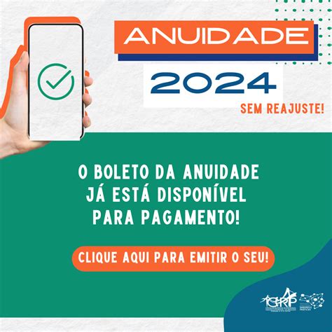 Conselho Regional de Psicologia Os boletos da Anuidade 2024 já estão