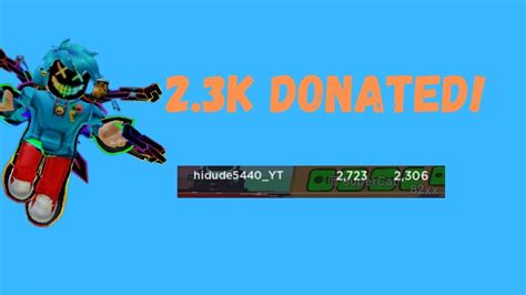 REACHING 2 3K ROBUX DONATED IN PLS DONATE YouTube