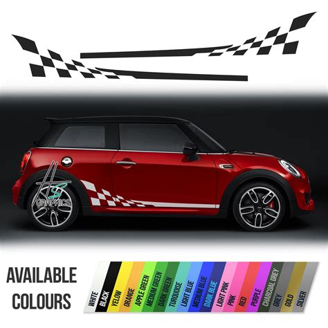 Mini Cooper Side Stripes Check Stripes For Side Skirt Racing Etsy Uk