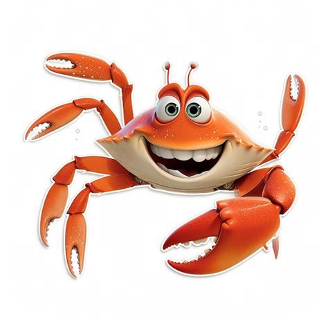 Premium Photo A Crab With A Big Smile On Its Face Generative Ai