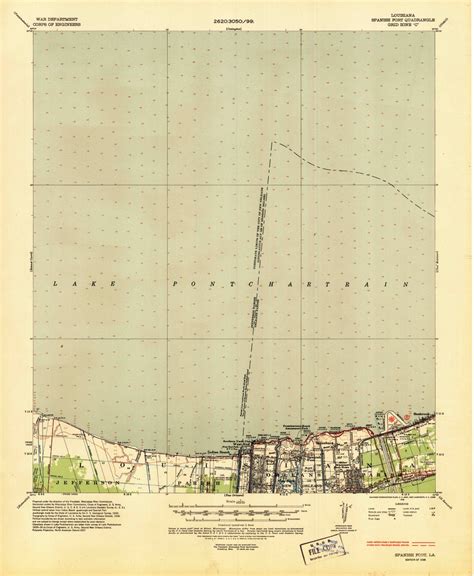 Spanish Fort 1936 1938 Old Topo Map New Orleans Lake Pontchartrain Quad