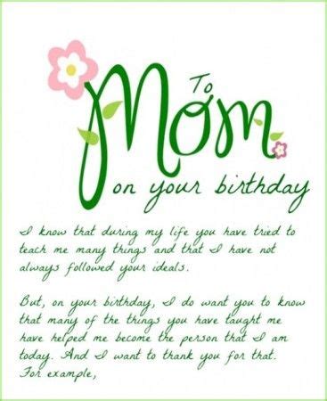 Mom Birthday Card Messages