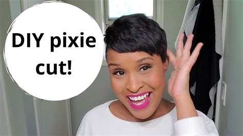 Easy Free Diy Pixie Cut Tutorial Easy At Home Haircut Youtube