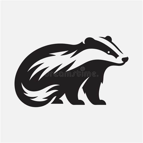 Print Striking Badger Silhouette Logo Perfect Blend Of Bold And