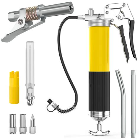 Grease With Needle Coupler 8000 PSI Heavy Duty Pistol Grip Grease Gun