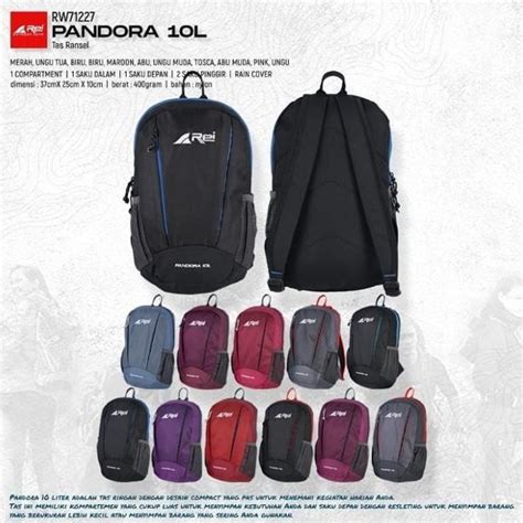 Jual Tas Ransel Backpack Pandora Arei Rei 10 Liter Shopee Indonesia