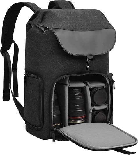 Cwatcun Professional Waterproof Dslr Camera Backpack Bag Canvas With