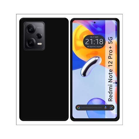 Funda Silicona Gel Tpu Negra Xiaomi Redmi Note 12 Pro Plus 5g Con