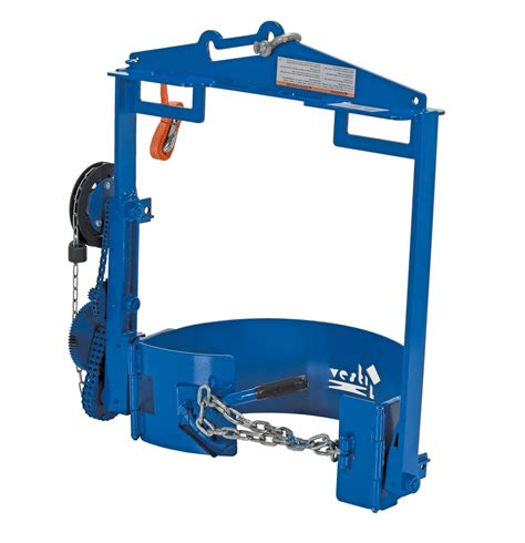 Drum Hoist - 800 lbs Load Capacity - Gear Box Operation - Steel Construction - Blue