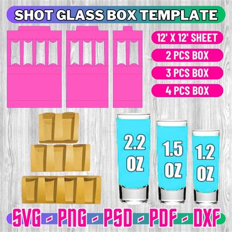 Shot Glass Box Etsy