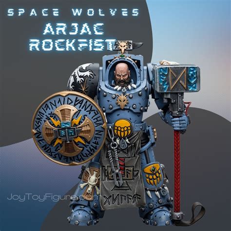 JoyToy WH40K Space Wolves Arjac Rockfist Joytoy Figure