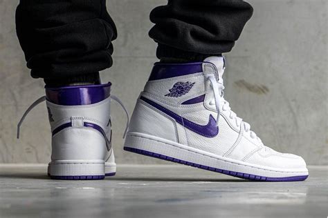 An On Foot Look At The Air Jordan 1 High Og ‘court Purple Sneaker