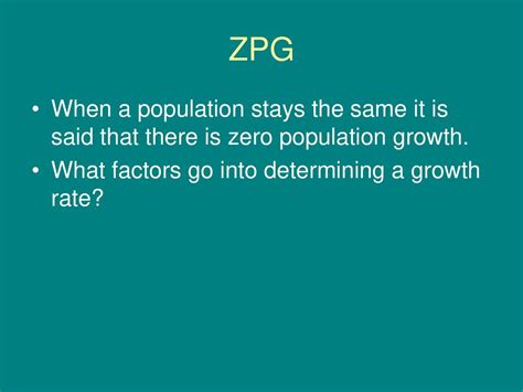 Zero Population Growth Definition