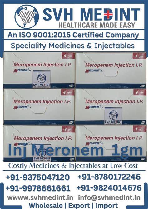 Meronem Gm Injection At Rs Pack Inj Meropenem In Ahmedabad Id