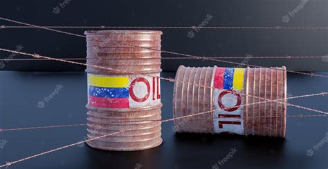 Premium Photo Venezuela Oil Oil Barrel Background Venezuela Flag On Barrel With Barbed Wire