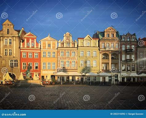 Old Buildings On The Stary Rynek Square In Pozna Poland June