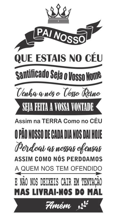 Adesivo Decorativo De Parede Frase Religi O Pai Nosso Elo