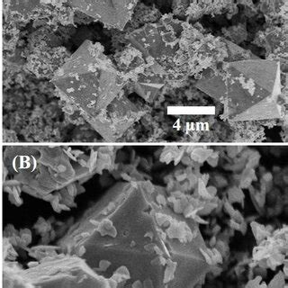 A Low And B High Magnification Sem Images Of The Synthesized