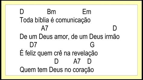 Letra Toda Bíblia É Comunicação - Letra Da Música Toda Bíblia é Comunicação - FDPLEARN