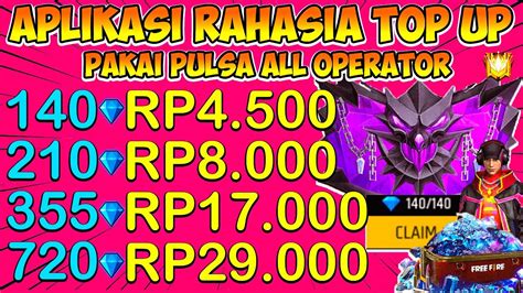 Dm Rp Bisa Pakai Pulsa Aplikasi Top Up Murah Free Fire