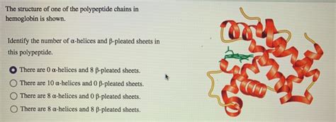 Solved The Structure Of One Of The Polypeptide Chains In Chegg