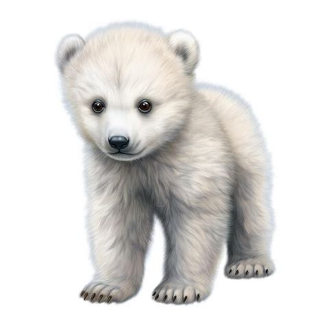 Premium Photo | A white polar bear isolated on white background