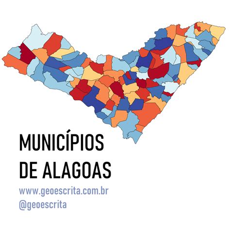 Mapa Dos Municípios De Alagoas - Municípios de Alagoas - Mapa Editável para PowerPoint e SVG v2.0