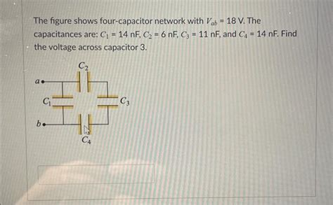 Solved The Figure Shows Four Capacitor Network With Vab Chegg