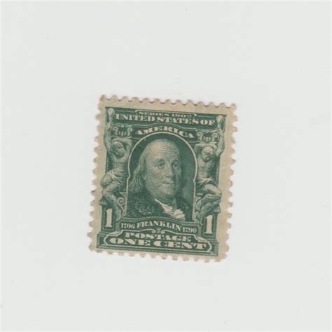 Mint 1902 03 Series 1 Cent Franklin US Postage Stamp 300 Etsy