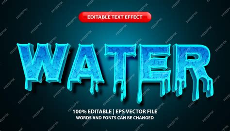 Premium Vector Water Text Editable Text Effect Templates Fluid Effect