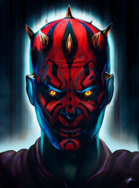 Artstation Darth Maul Star Wars Portrait Illustration Sketch