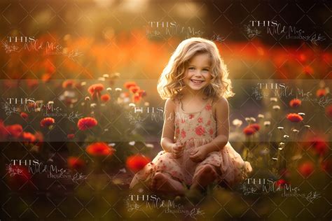 Flower Field Digital Backdrop, Summer Flowers, Summer Backdrop, Summer ...