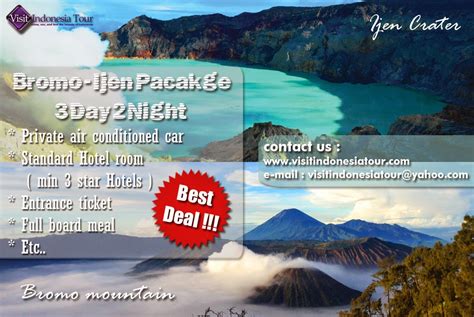 Package Tour To Bromo Mountain And Ijen Crater