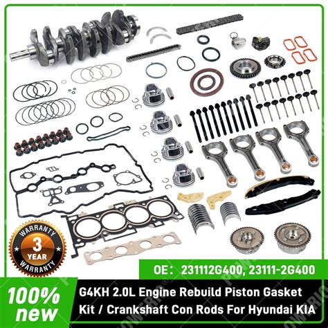 G Kh L Engine Rebuild Piston Gasket Kits Crankshaft Con Rods Fit